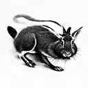 a black-tailed jackrabbit tattoo design idea