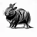 a black-tailed jackrabbit tattoo design idea