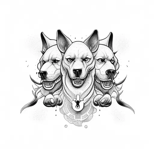 cerberus tattoo design idea