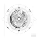 astronomical flash tattoo design idea