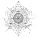 astronomical flash tattoo design idea