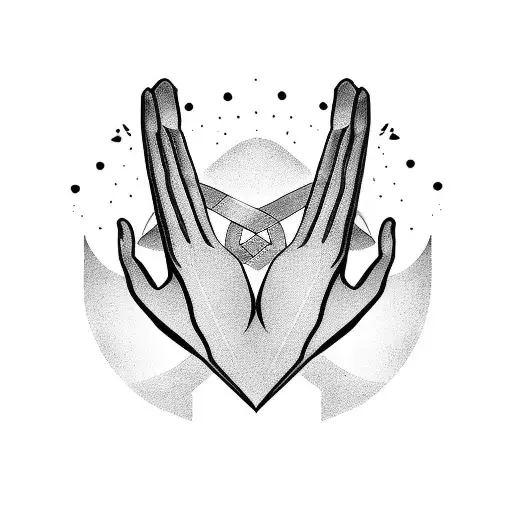 armored hand holding morning star tattoo design idea