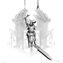 gladiator with sword tattoo design idea