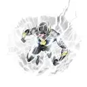 The Flash going up against the reverse flash with lightning around them tattoo design idea