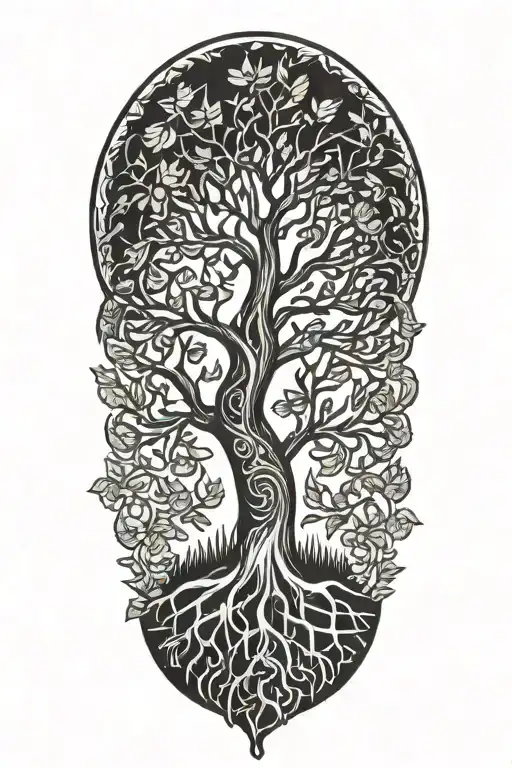 tree of life tattoo design idea