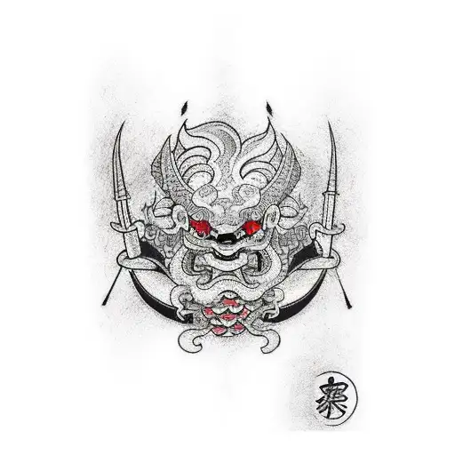 courage flow strong tattoo design idea