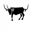 a maverick (bull) with a jade stone  tattoo design idea