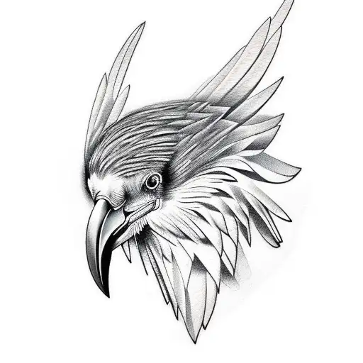 nordic raven tattoo design idea