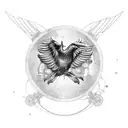 mechanical steampunk raven  tattoo design idea