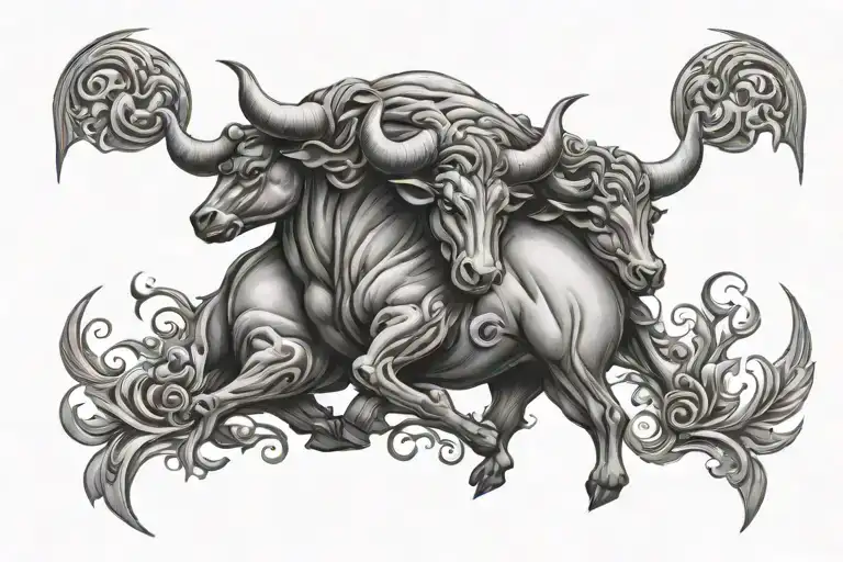 cancer taurus protecting Aquarius tattoo design idea