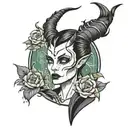 maleficent tattoo design idea
