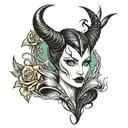 maleficent tattoo design idea