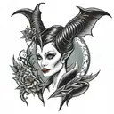 maleficent tattoo design idea