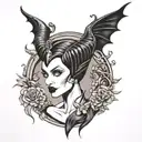 maleficent tattoo design idea