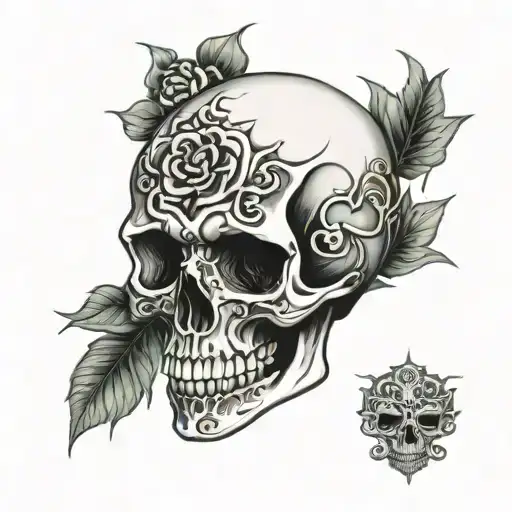 Skull Mysterious tattoo design idea