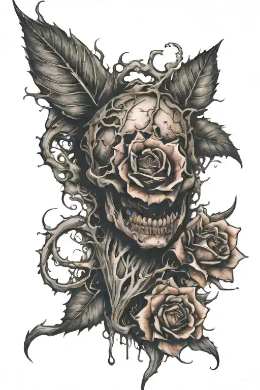 open wound tattoo design idea