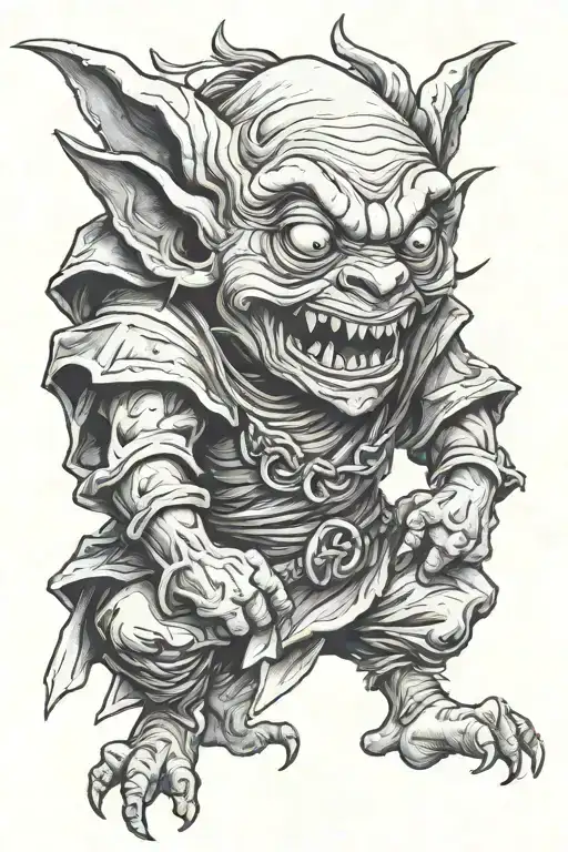 korean goblin tattoo design idea