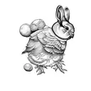 chicks and bunnies tattoo design idea