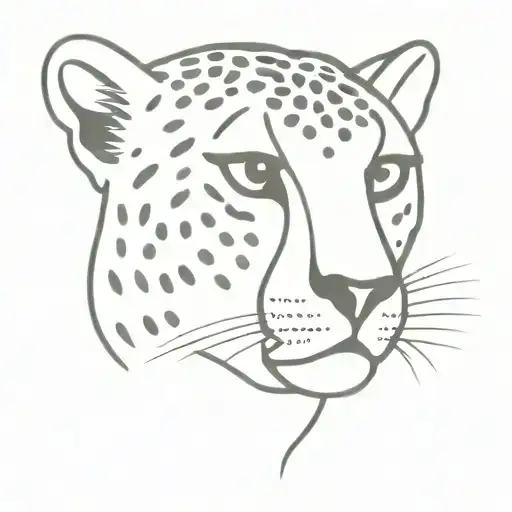 cheetah face tattoo design idea