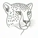 cheetah face tattoo design idea