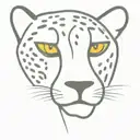 cheetah face tattoo design idea