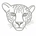 cheetah face tattoo design idea