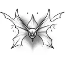 bats fluttering collarbone  tattoo design idea