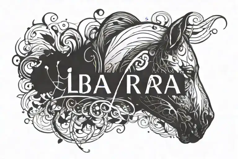 The name Liara with heartbeat line tattoo design idea