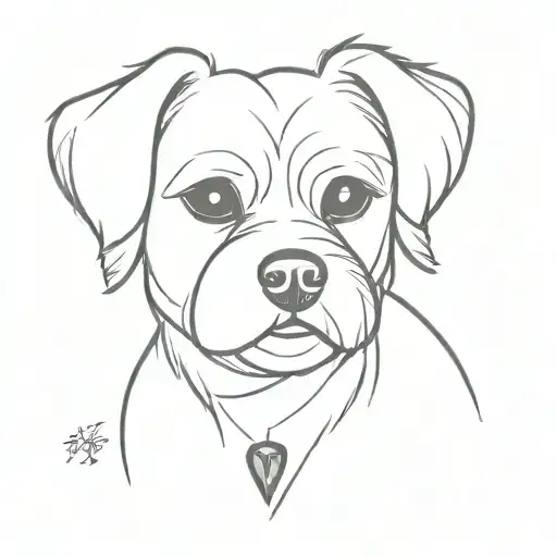 maltese dog tattoo design idea