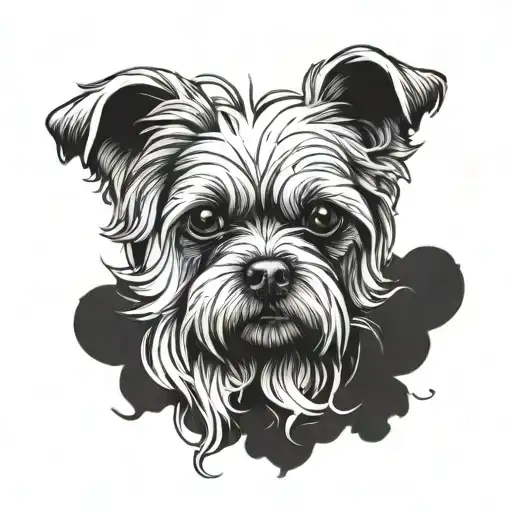maltese dog tattoo design idea