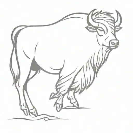 maltese bison flying tattoo design idea