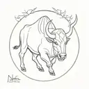 Nantes with flying bison tattoo design idea