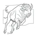 Nantes with flying bison tattoo design idea