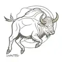 Nantes with flying bison tattoo design idea