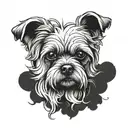 maltese dog tattoo design idea