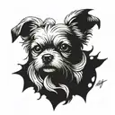 maltese dog tattoo design idea