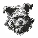maltese dog tattoo design idea