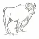 maltese bison flying tattoo design idea