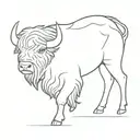 maltese bison flying tattoo design idea