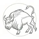 maltese bison flying tattoo design idea