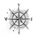 compass and arrow tattoo design idea