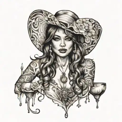 sexy lady teen suumer tattoo design idea