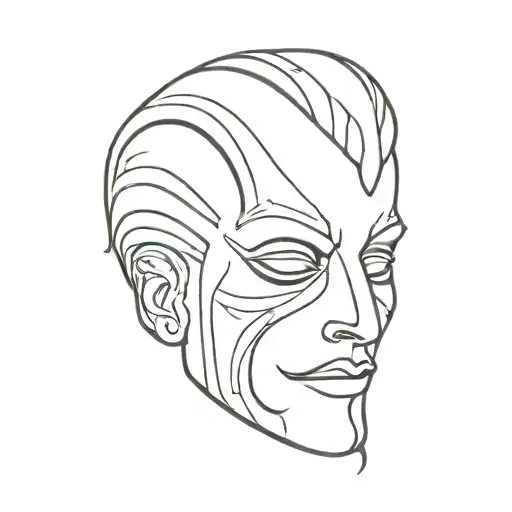 phantom oft the opera mask tattoo design idea