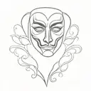 phantom oft the opera mask tattoo design idea