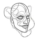 phantom oft the opera mask tattoo design idea