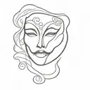 phantom oft the opera mask tattoo design idea