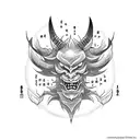 japanese devil tattoo design idea