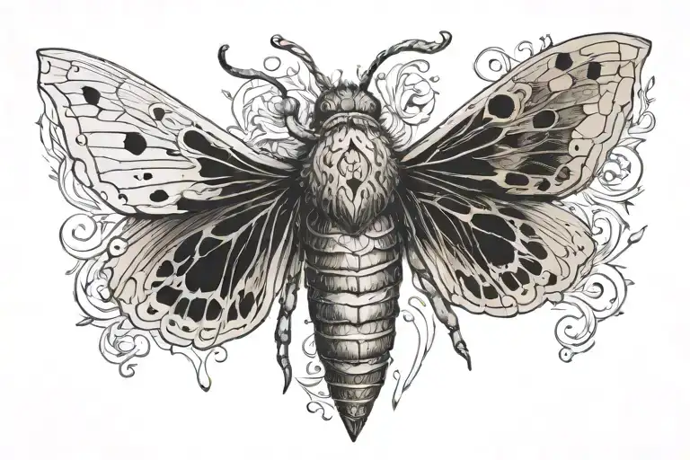 semi colon moth tattoo tattoo design idea