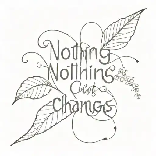 nothing changes if nothing changes tattoo design idea