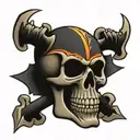 skull with the words "Vatos Locos"  tattoo design idea